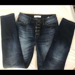 Kancan button fly, skinny jeans, size 27